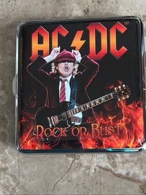 AC/DC Black & Red Rock-Or-Bust Tin Wallet